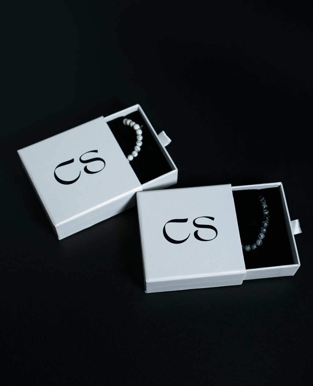 Celestia Pearl Perlenarmband für Herren in schwarz und weiß
